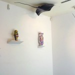 Installation view, Orchard ceramics, Eather Stingrays, ‘Black Ray’ and ‘Blue Bottle Ray’